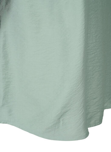 Solide Farbbluse mit 3/4 Ärmeln, Chinois Green, Packshot image number 3
