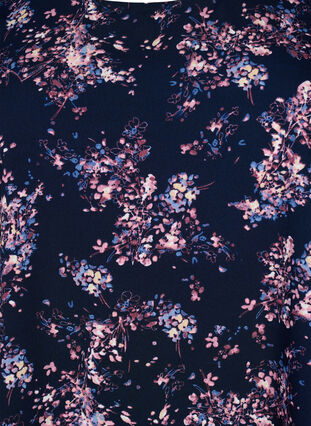 FLASH – Kurzärmelige Bluse mit Print, Navy Rose Flower, Packshot image number 2