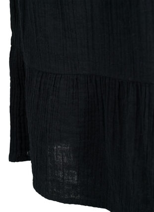 Kurzarmkleid aus 100 % Baumwolle, Black, Packshot image number 3