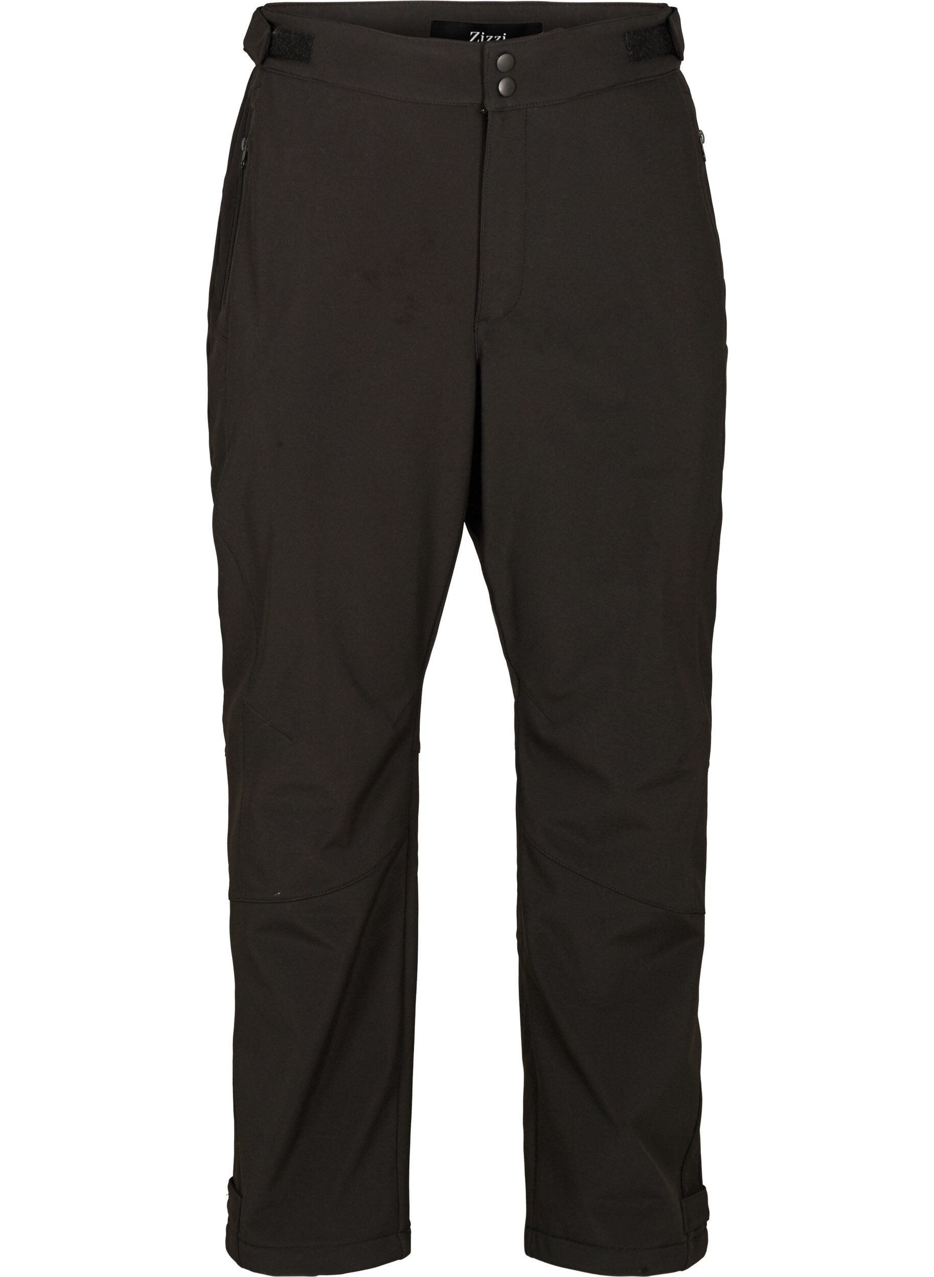 Zizzi Softshell-Hose mit justierbarem Klettverschluss, Schwarz, Packshot image number 0