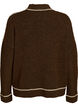 Strickpullover mit Rollkragen und Kontraststreifen, Braun, Packshot image number 1