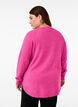 Lange Strickbluse mit Knopfdetail an der Seite, Raspberry Rose Mel., Model image number 1