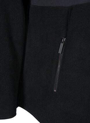 Fleecejacke mit Druckknöpfen und Taschen, Black, Packshot image number 3