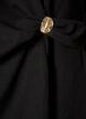 Bluse mit asymmetrischer Drapierung und 3/4-&Auml;rmeln, Schwarz, Packshot image number 3