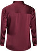 Bluse mit Satin-Optik und Wickeloptik, Rot, Packshot image number 1
