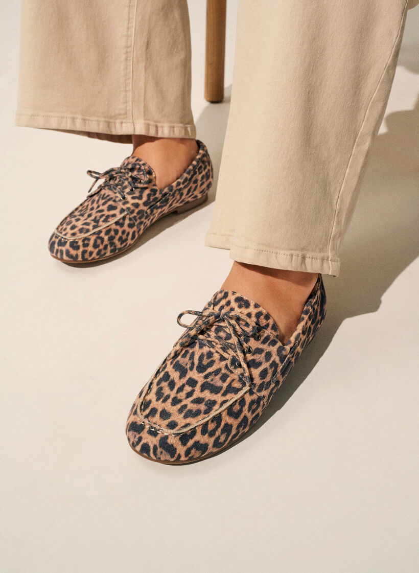 Mokassins aus Kunstwildleder, Beige, Image image number 0