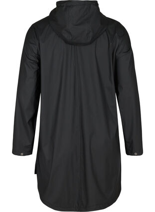 Regenjacke mit Kapuze und Taschen, Black, Packshot image number 1