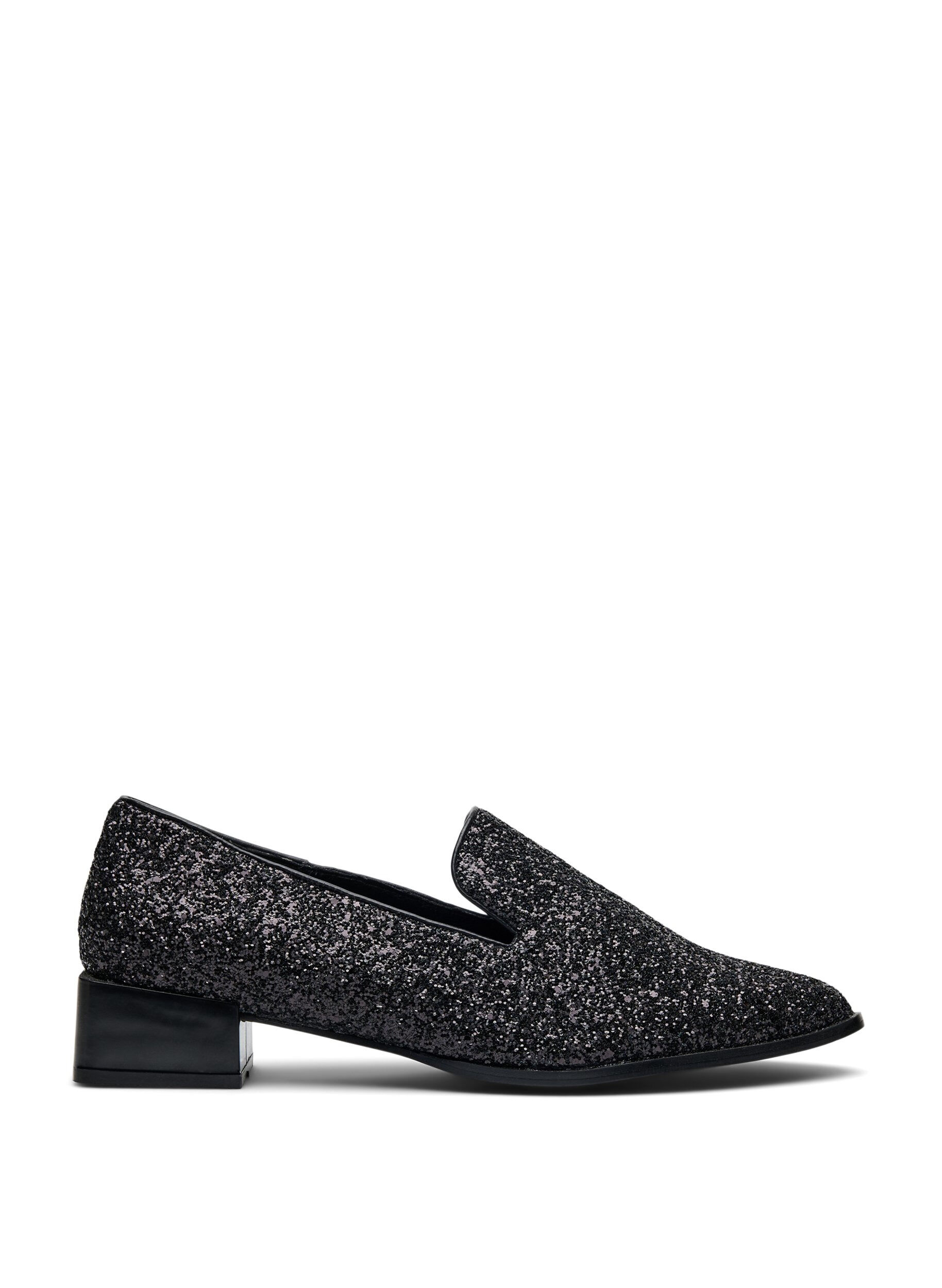 Zizzi Extra-Weite - Loafer mit Glitzer, Schwarz, Packshot image number 0