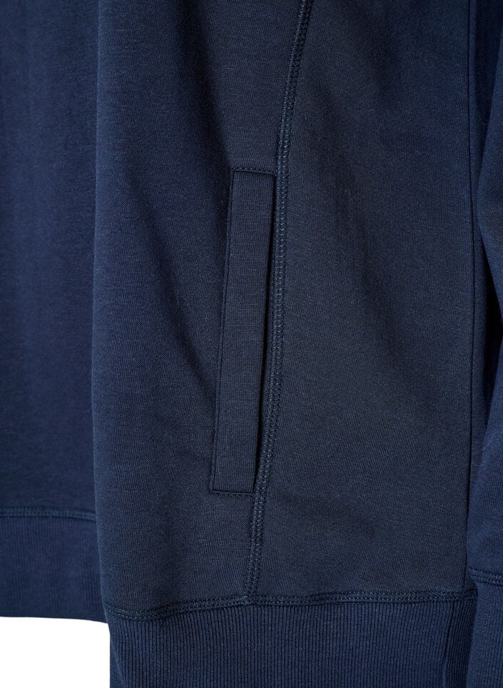 Sweatshirt mit Stehkragen und Taschen, Blau, Packshot image number 3
