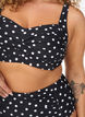 Wattierter Bikini-Oberteil mit Print, Schwarz, Model image number 2