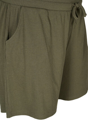 Shorts aus Rippqualität mit Taschen, Dusty Olive, Packshot image number 2