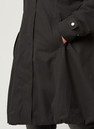 Jacke mit Taschen und Kapuze, Black, Model image number 2