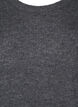 Melange-Pullover mit Rundhalsausschnitt, Dark Grey Black Mel., Packshot image number 2