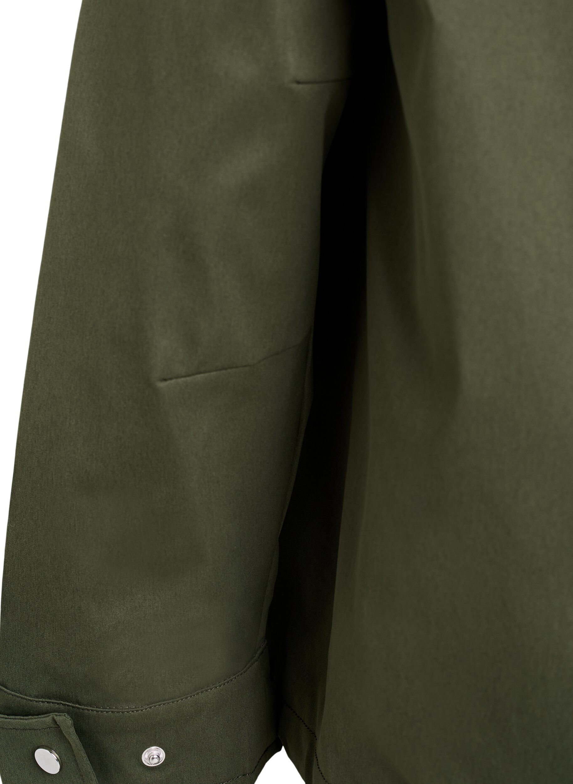 ZizziKurze Fr&uuml;hlingsjacke mit abnehmbarer Kapuze, Gr&uuml;n, Packshot image number 3
