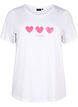 T-Shirt aus Baumwolle mit Rundhalsausschnitt und Aufdruck, B. White W. Hearts, Packshot image number 0