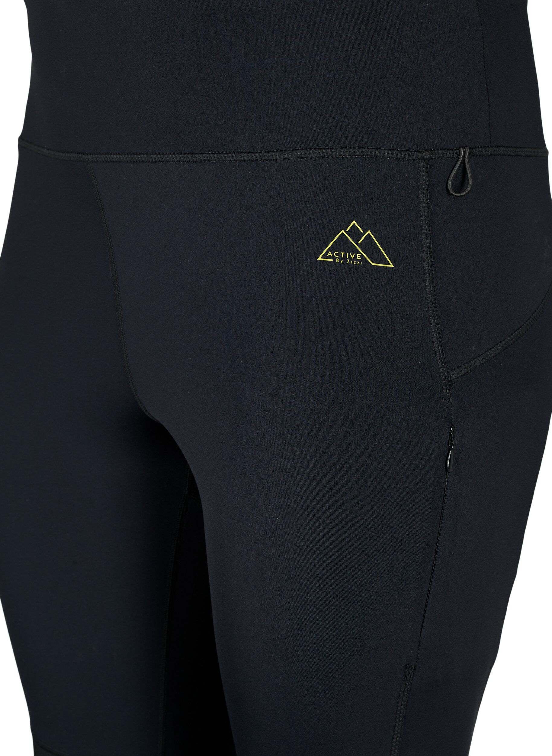Zizzi Dehnbare und strapazierf&auml;hige Sport-Leggings mit Taschen, Black, Packshot image number 2