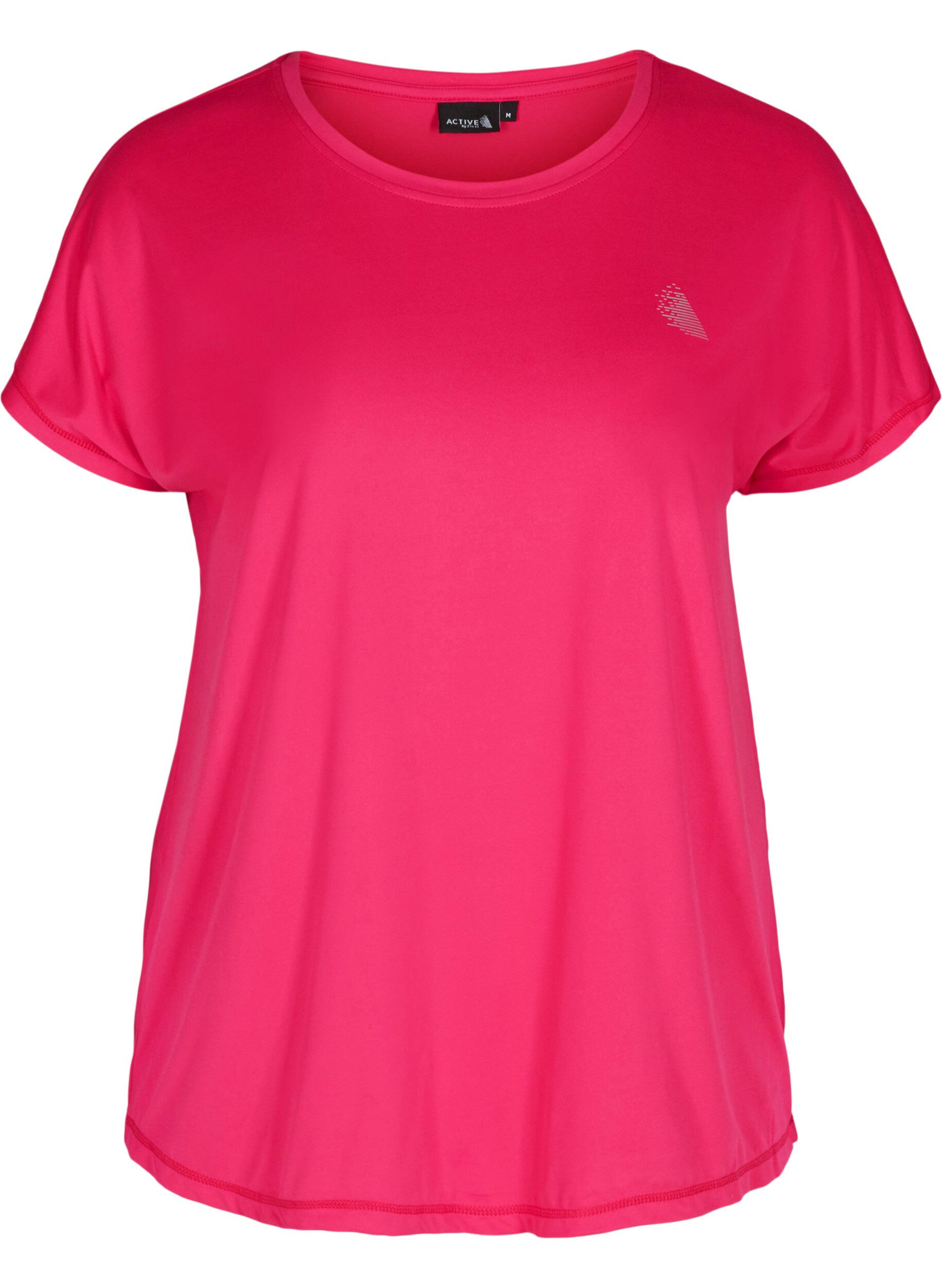 Zizzi Einfarbiges Trainings-T-Shirt, Pink, Packshot image number 0