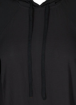 Bluse mit Kapuze und 3/4-Ärmeln, Black, Packshot image number 2