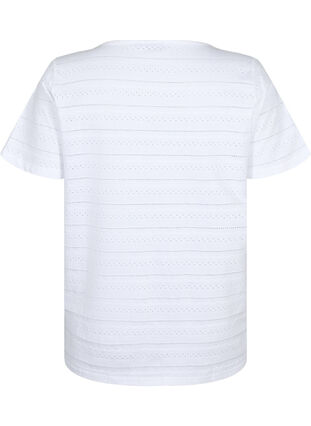 Kurzärmeliges Baumwoll-T-Shirt, Bright White, Packshot image number 1