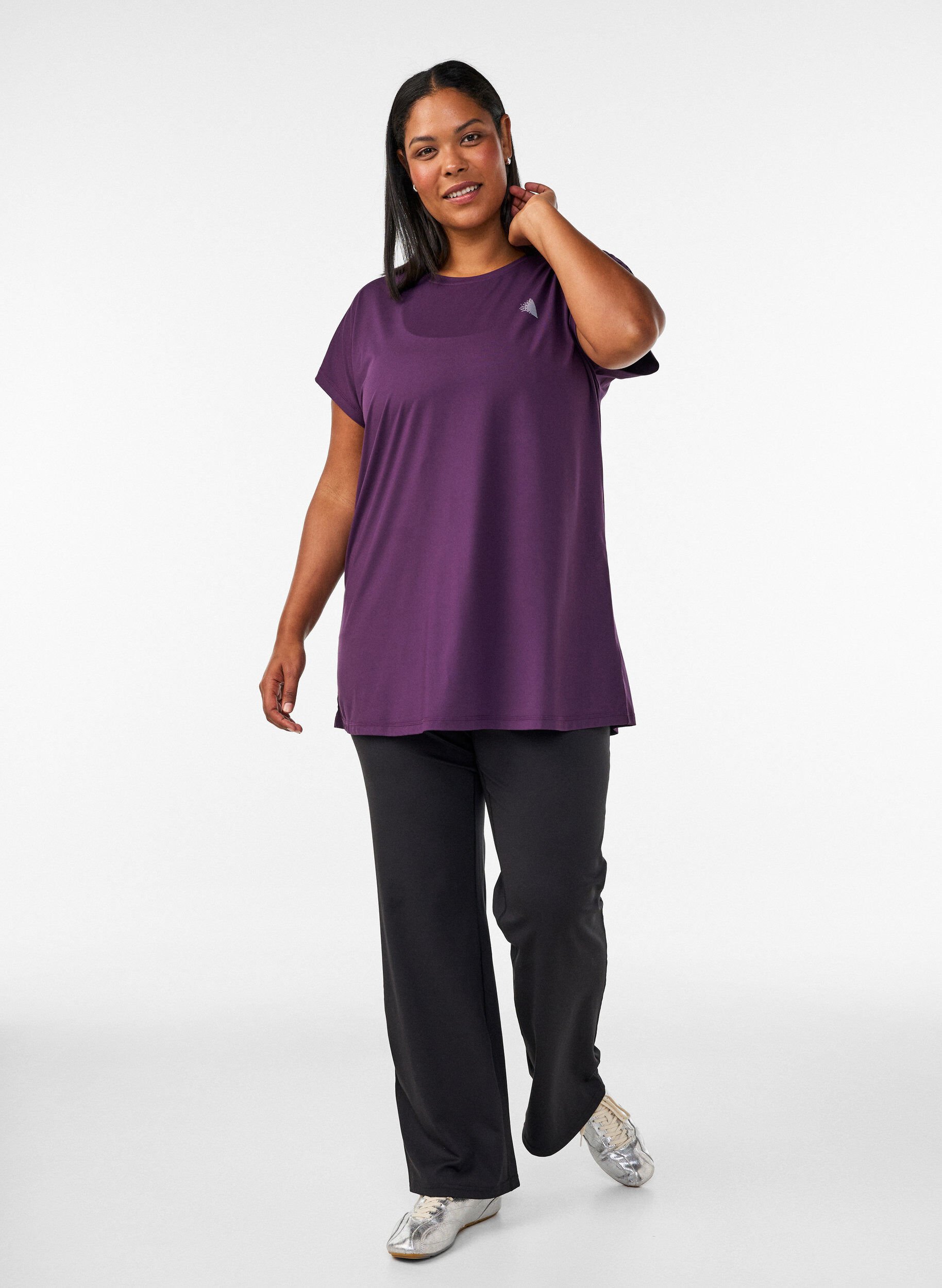ZizziLanges Trainingsshirt, Lila, Model image number 1
