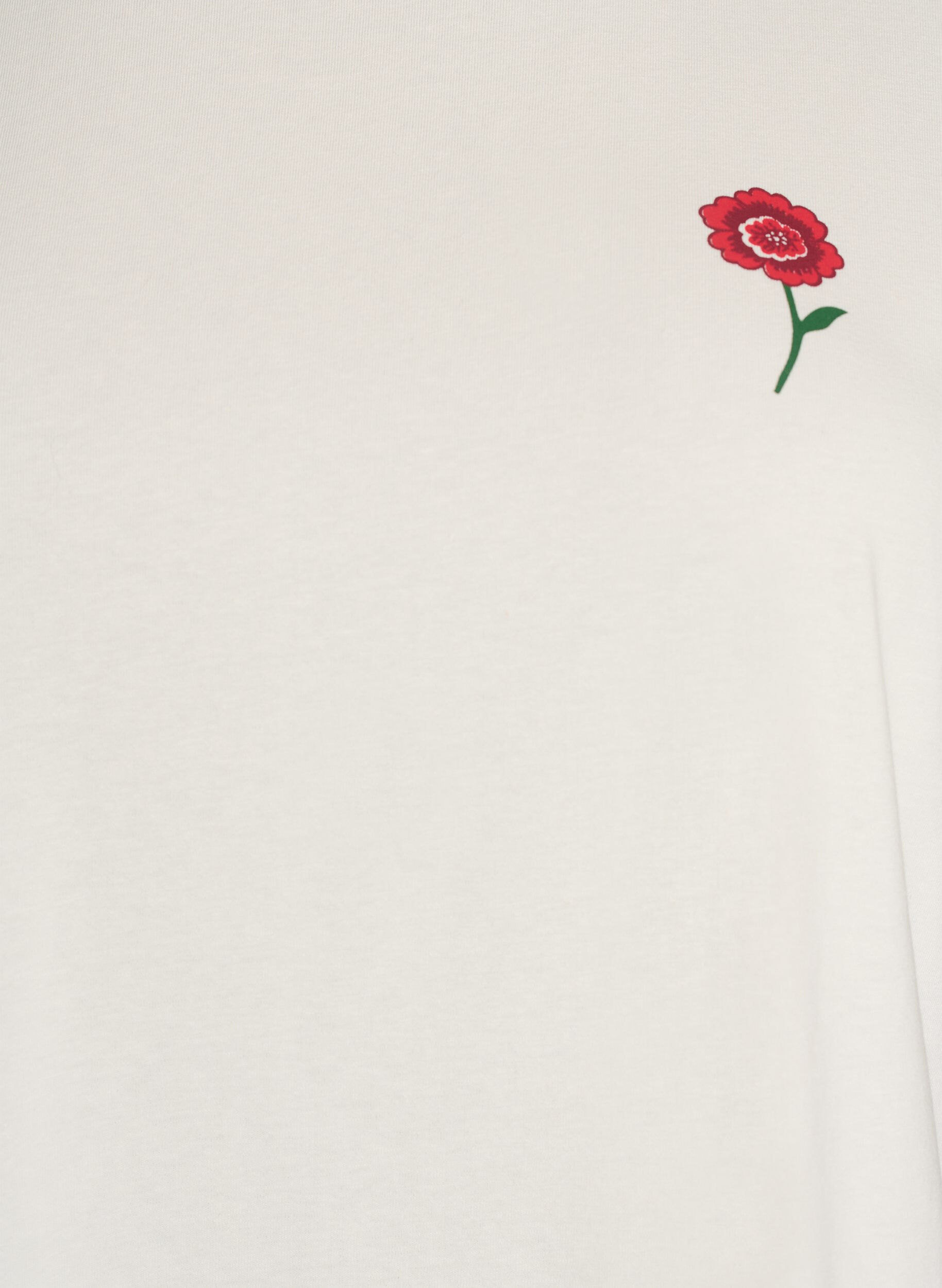 Zizzi Lockeres Nachtt-Shirt aus Baumwolle mit Printdetail, Vanille, Packshot image number 2