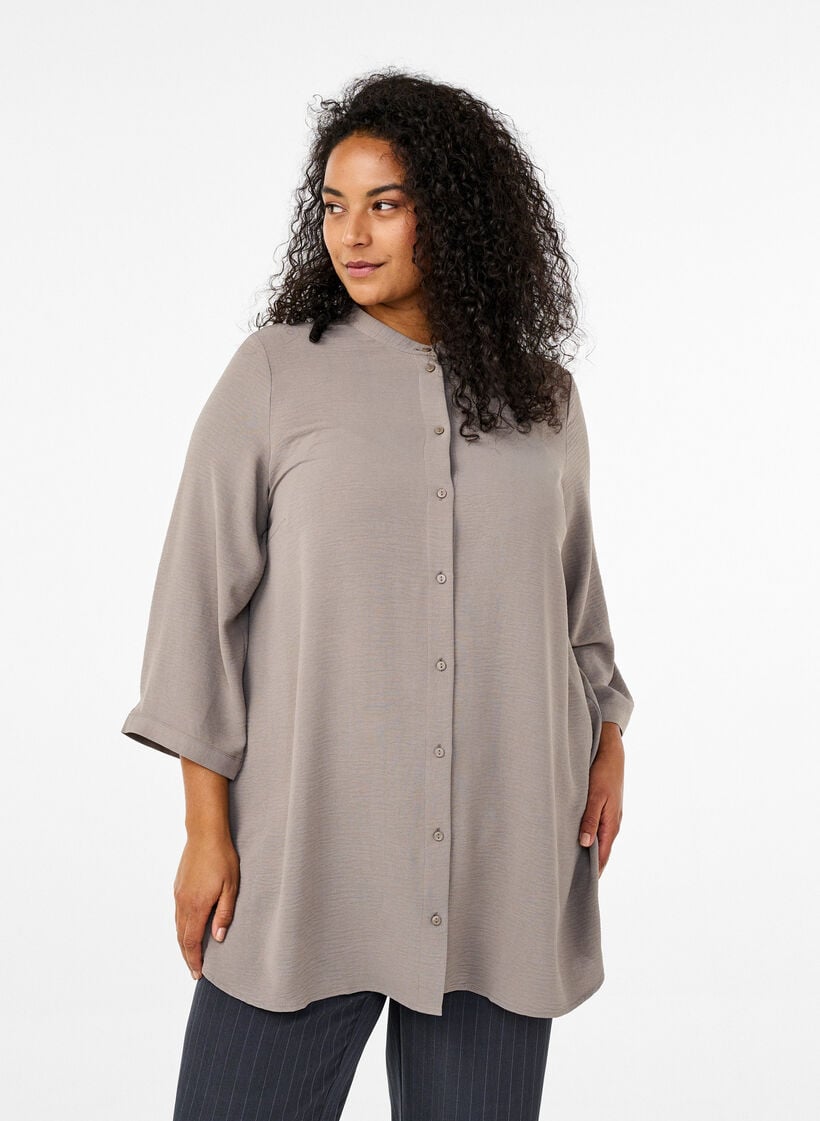 Tunika mit 3/4-&Auml;rmeln, Beige, Model image number 0