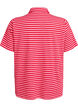 Kurzärmeliges Poloshirt mit Streifen, Pink, Packshot image number 1