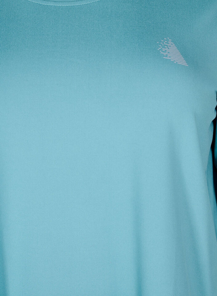 Trainingsshirt mit 3/4-&Auml;rmeln, Blau, Packshot image number 2