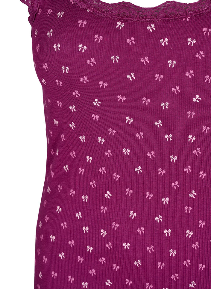 Oberteil mit Aufdruck und Spitzenborte, Boysenb. Heart AOP , Packshot image number 2