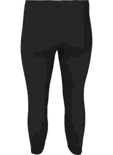 Basic 3/4-Leggings mit Rüschendetail, Black, Packshot image number 1