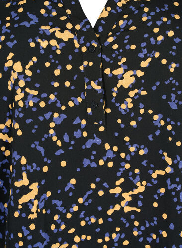 FLASH – Langärmlige Bluse mit Druck, Black Splash AOP, Packshot image number 2