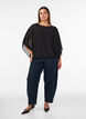 Chiffonbluse mit Balloneffekt, Schwarz, Model image number 1