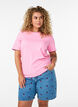 Bestickte Denimshorts, Blau, Model image number 0