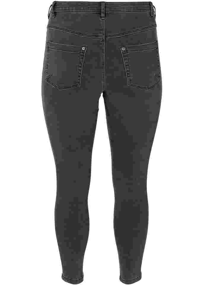 Cropped Amy Jeans mit Reißverschluss, Grey Denim, Packshot image number 1