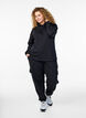Cargohose aus weichem Sweat-Material, Black, Model image number 0