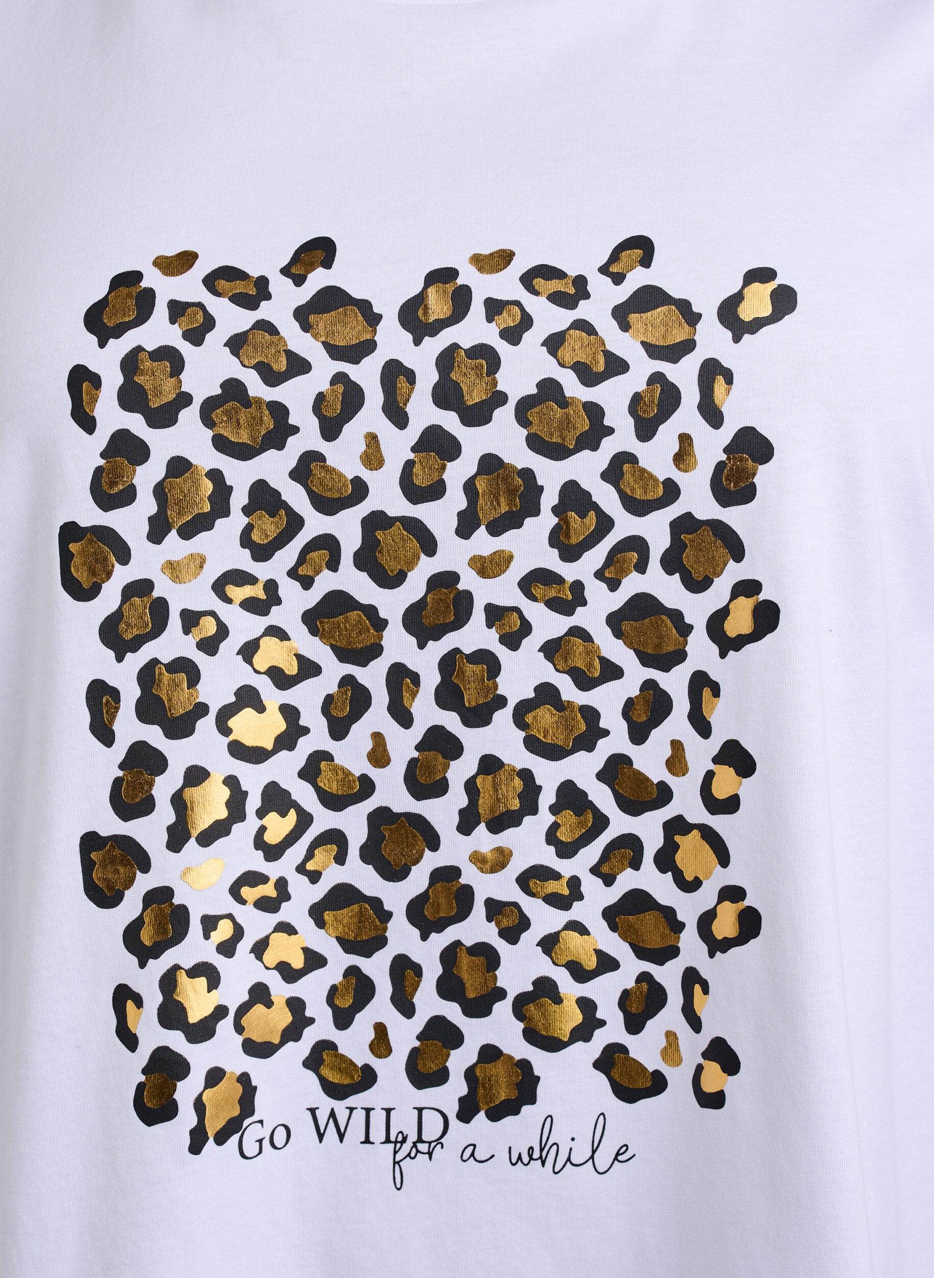 Zizzi T-Shirt mit Leopardenmuster, Bright White w. Leo, Packshot image number 2