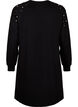 Langärmliges Kleid mit Perlen, Schwarz, Packshot image number 1