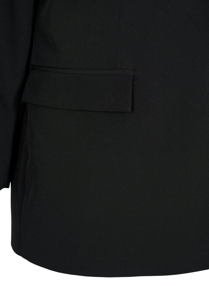 Klassischer Blazer mit Knopfverschluss, Schwarz, Packshot image number 3