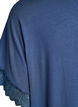 Nachthemd aus Viskose mit kurzen &Auml;rmeln und Spitzen, Blau, Packshot image number 3