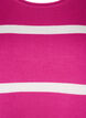 Gestrickte Viskosebluse mit Streifen, Pink, Packshot image number 2