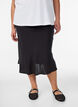 Viskoserock mit elastischem Bund, Schwarz, Model image number 3
