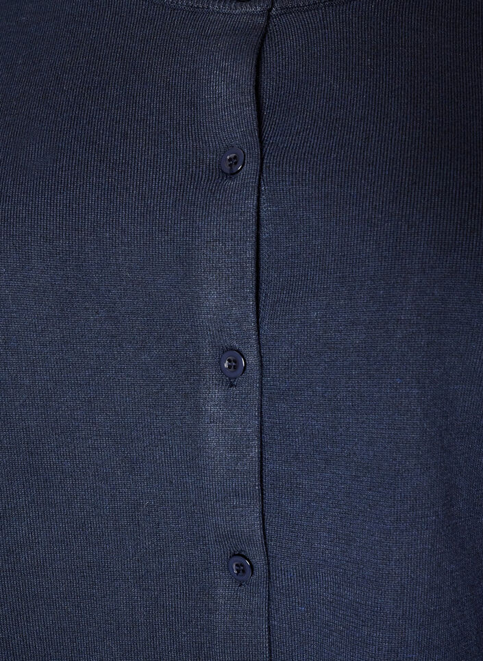 Feinstrick-Strickjacke mit Rundhalsausschnitt, Blau, Packshot image number 2