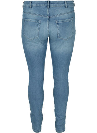 Extra Slim Fit Sanna Jeans mit Schlitzdetails, Light blue denim, Packshot image number 1