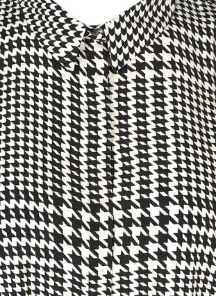 Langarm Bluse mit Print, Black/White, Packshot image number 2