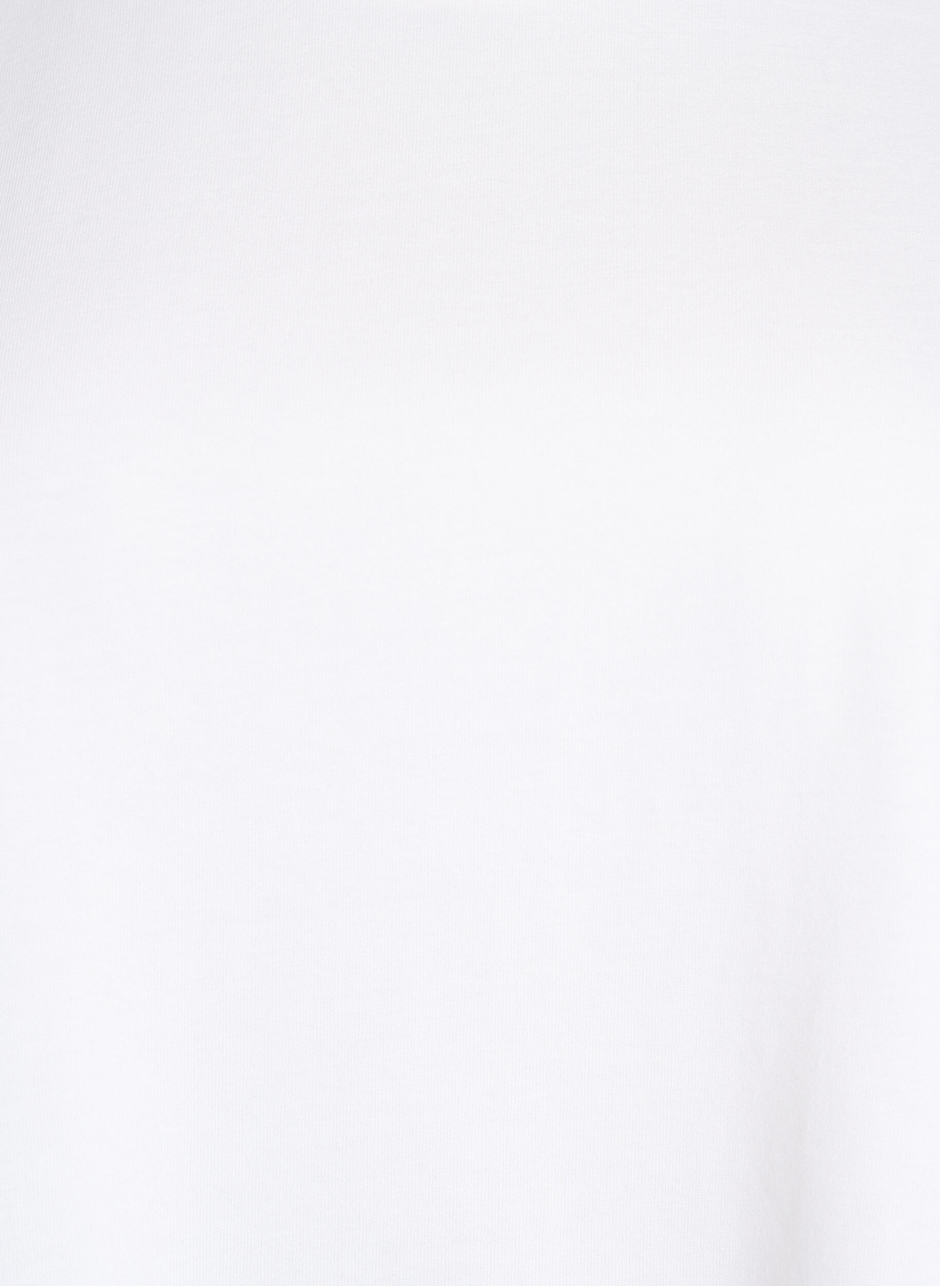 Zizzi Boxy Baumwoll-T-Shirt, Wei&szlig;, Packshot image number 2