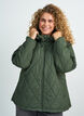 Leicht wattierte Jacke mit Rautensteppung, Gr&uuml;n, Model image number 0