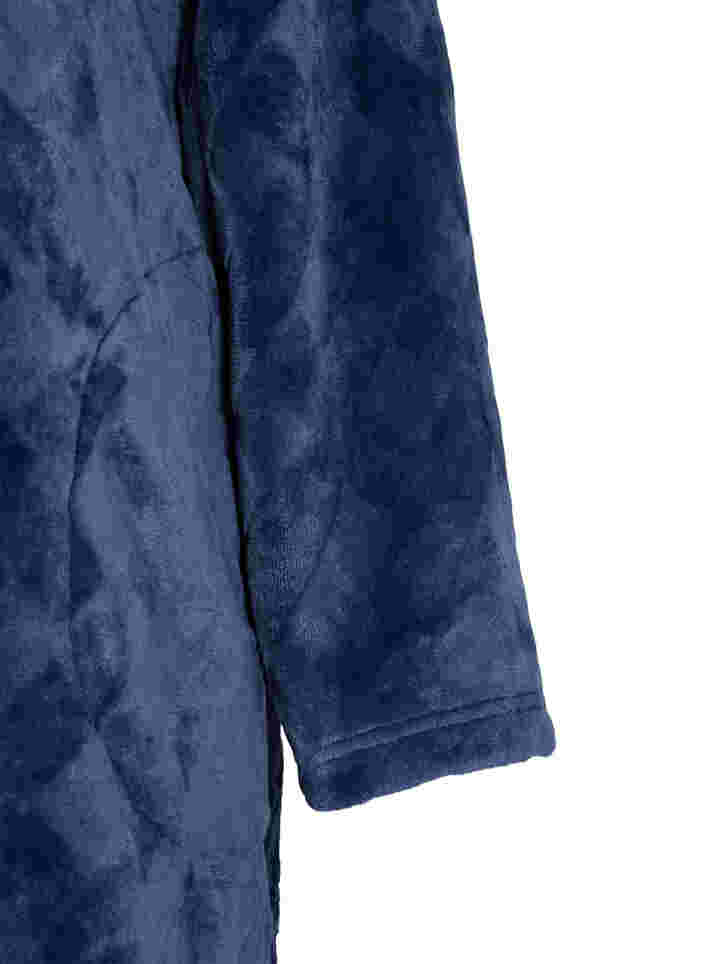 Morgenmantel mit Reißverschluss und Taschen, Peacoat, Packshot image number 3