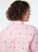 Hemdbluse mit Blumenstickerei, Pink, Model image number 3