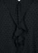 Bluse mit Rüschen und gepunkteter Textur, Black, Packshot image number 2