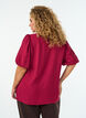 Bluse mit Ballon&auml;rmeln und V-Ausschnitt, Rot, Model image number 2